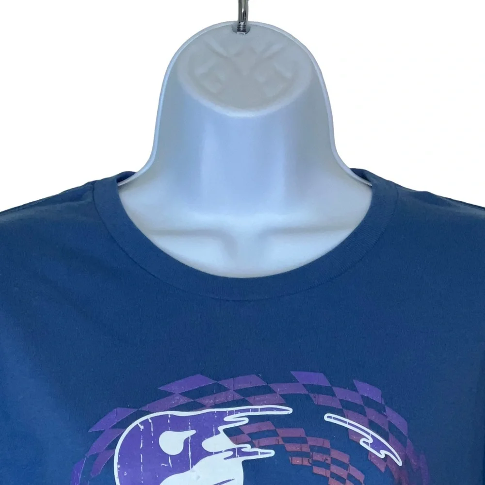 NEFF T-Shirt Graphic Print Tongue Out Crew Long Sleeve Blue Tee - Picture 10 of 13